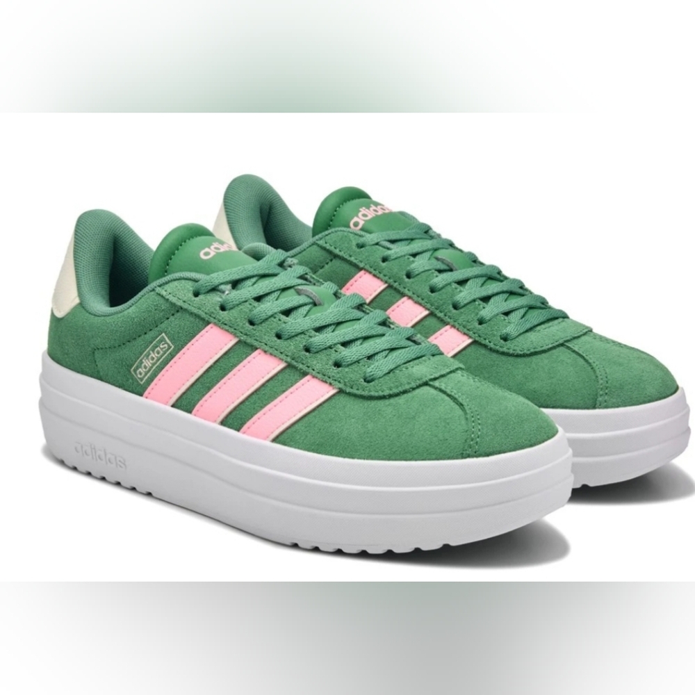 Adidas Women's VL Court Bold Platform Sneaker, Green